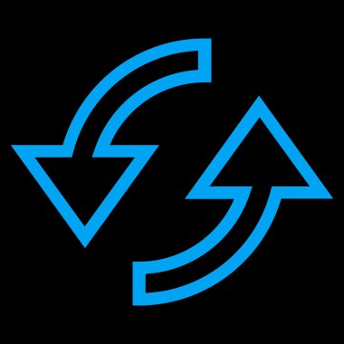 Oklar ince çizgi vektör simge Yenile