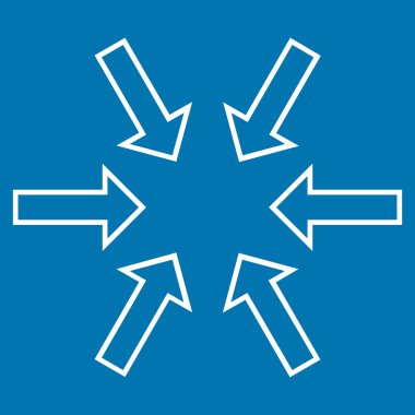 Basınç okları satırı vektör simgesi ince