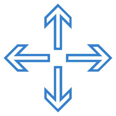 Oklar kontur vektör simgesini genişletin