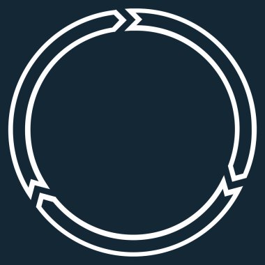 Döndürme daire anahat vektör simgesi