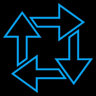 Kare geri dönüşüm kontur vektör simgesi