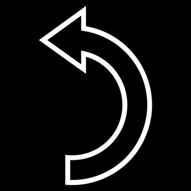 CCW anahat vektör simge döndürmek