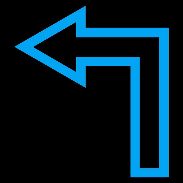 Turn Left Stroke Vector Icon — Stock Vector