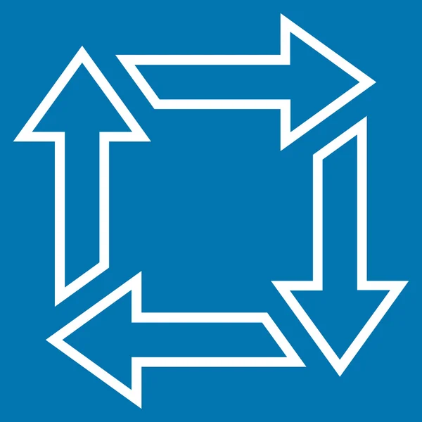 Icône vectorielle de course de recyclage carré — Image vectorielle