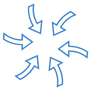 Siklon okları satırı vektör simgesi ince