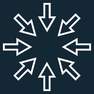 Basınç okları satırı vektör simgesi ince