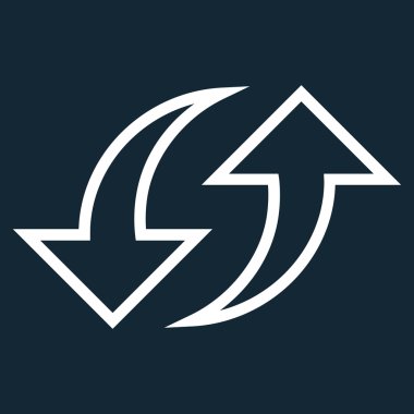 Oklar anahat vektör simgesi yerine