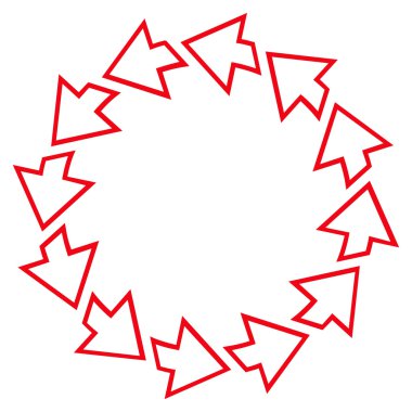 Döndürme oklarını vektör simge kontur