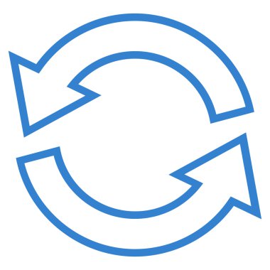 Update okları ince çizgi vektör simgesi