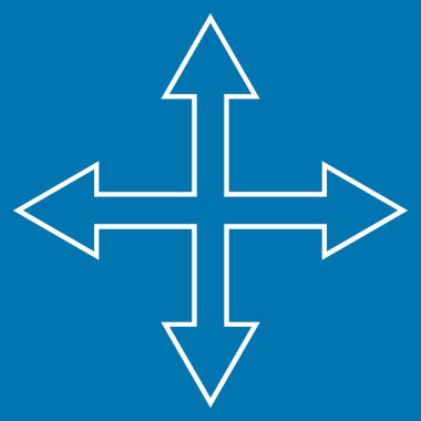 Oklar kontur vektör simge en üst düzeye çıkarmak