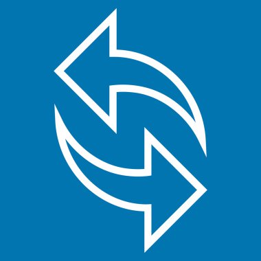 Oklar ince çizgi vektör simge Yenile