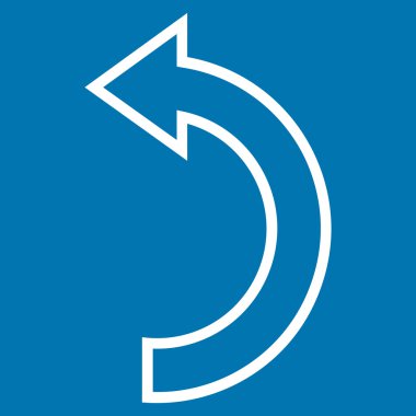 CCW kontur vektör simgesini Döndür