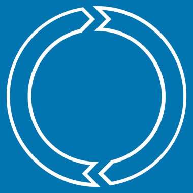 Döndürme daire kontur vektör simgesi