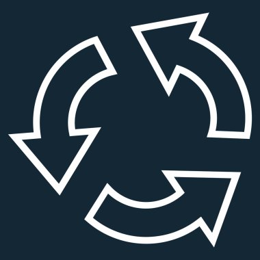 Geri dönüşüm kontur vektör simgesi