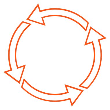 Döndürme Ccw kontur vektör simgesi