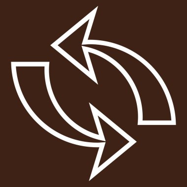 Oklar kontur vektör simge Yenile