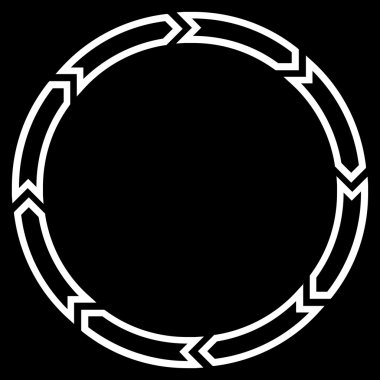 Döndürme daire kontur vektör simgesi