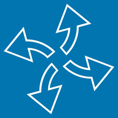 Santrifüj okları anahat vektör simgesi