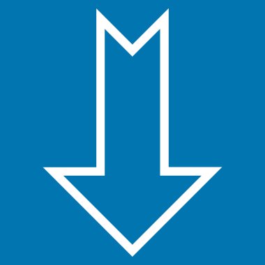 İnce çizgi vektör simgesi aşağı ok