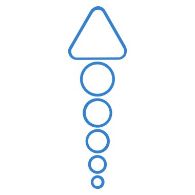 İnce çizgi vektör simge yukarı ok göndermek