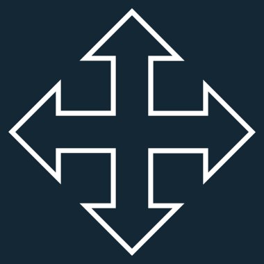 Tam ekran okları vektör simge kontur