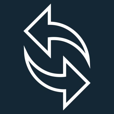 Oklar kontur vektör simge Yenile