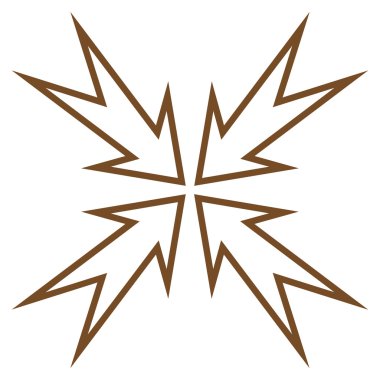 Buluşma noktası ince çizgi vektör simgesi