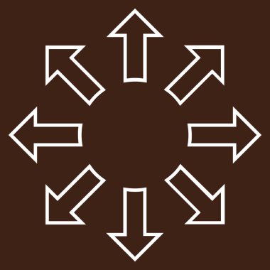 Oklar anahat vektör simge patlayabilir