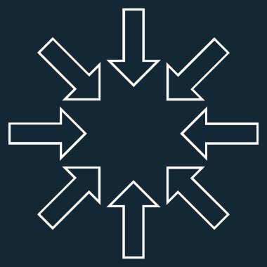 Basınç okları kontur vektör simgesi