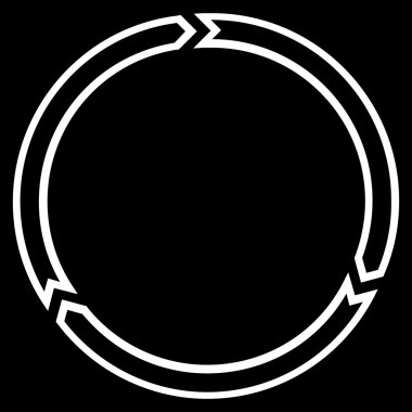 Döndürme daire ince çizgi vektör simgesi