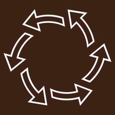 Santrifüj okları kontur vektör simgesi