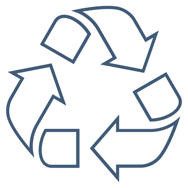 Icône vectorielle de contour de recyclage — Image vectorielle