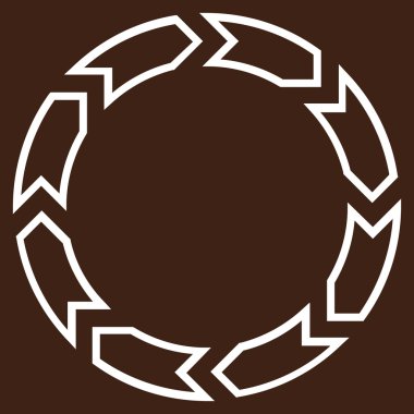 Döndürme daire ince çizgi vektör simgesi