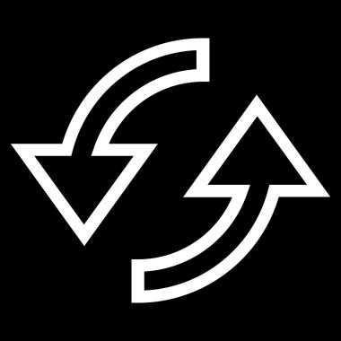 Oklar anahat vektör simge Yenile