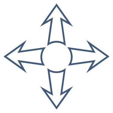 Tam ekran okları vektör simge kontur