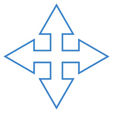 Tam ekran okları vektör simge anahat