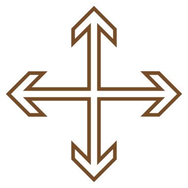 Oklar anahat vektör simgesini genişletin