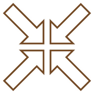 Buluşma noktası ince çizgi vektör simgesi