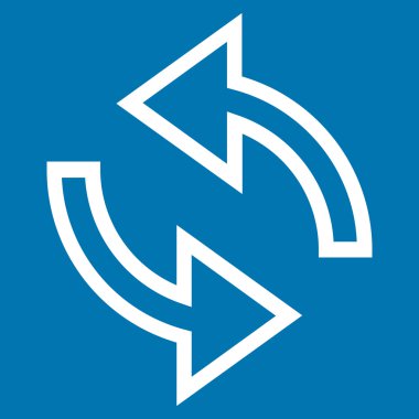 Update okları ince çizgi vektör simgesi