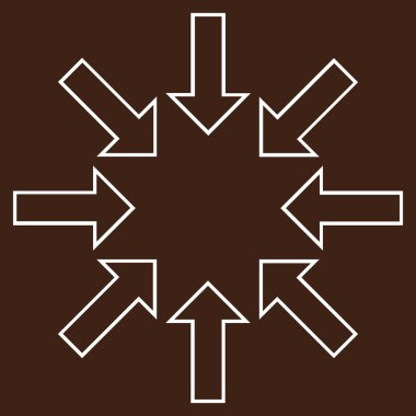 Basınç okları anahat vektör simgesi