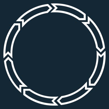 Döndürme daire anahat vektör simgesi