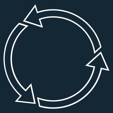 Döndürme Ccw ince çizgi vektör simgesi