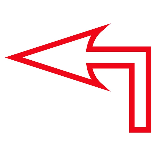 Virați conturul stâng Vector Icon — Vector de stoc