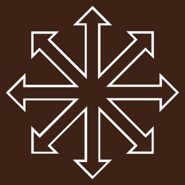 Oklar kontur vektör simge en üst düzeye çıkarmak