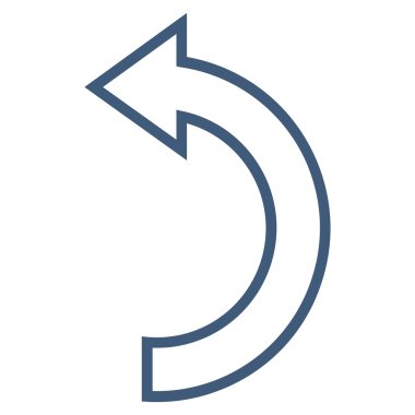 CCW ince çizgi vektör simge döndürmek