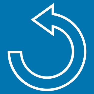 CCW ince çizgi vektör simge döndürmek