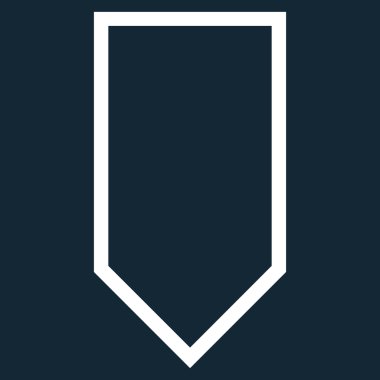 İşaretçi aşağı ince çizgi vektör simgesi