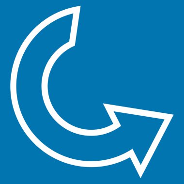 CCW kontur vektör simgesini Döndür