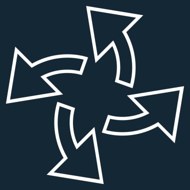 Santrifüj okları satırı vektör simgesi ince