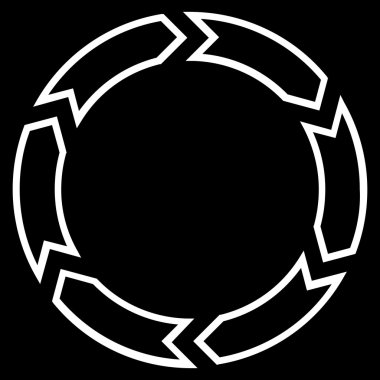 Döndürme daire kontur vektör simgesi